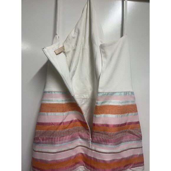 Anthropologie Hutch Kalyn Rainbow Striped Halter Mini Summer Dress Size 0 - Picture 7 of 9